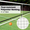 Portable 22 feet pickleball net set with tear-resistant polyester netting, ideal for indoor and outdoor games.