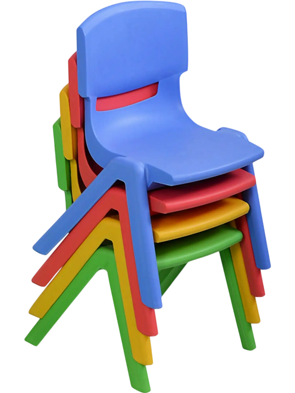 4-pack Colorful Stackable Plastic Children Chairs