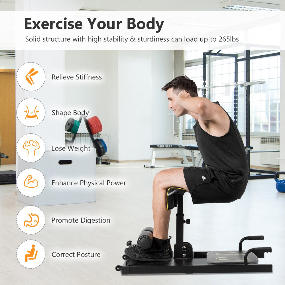 8-in-1 home gym multifunction squat fitness machine with adjustable height, ergonomic cushion, and sturdy design for.