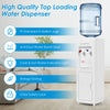 Top-loading water dispenser with child safety lock, LED indicators, and detachable drip tray for easy cleanup.