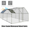 Large walk-in chicken coop with waterproof Oxford fabric, PVC coated wire mesh, and a durable galvanized frame for.