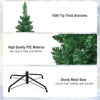 9-foot PVC artificial slim pencil Christmas tree with dense branches and sturdy metal base, ideal for small spaces.