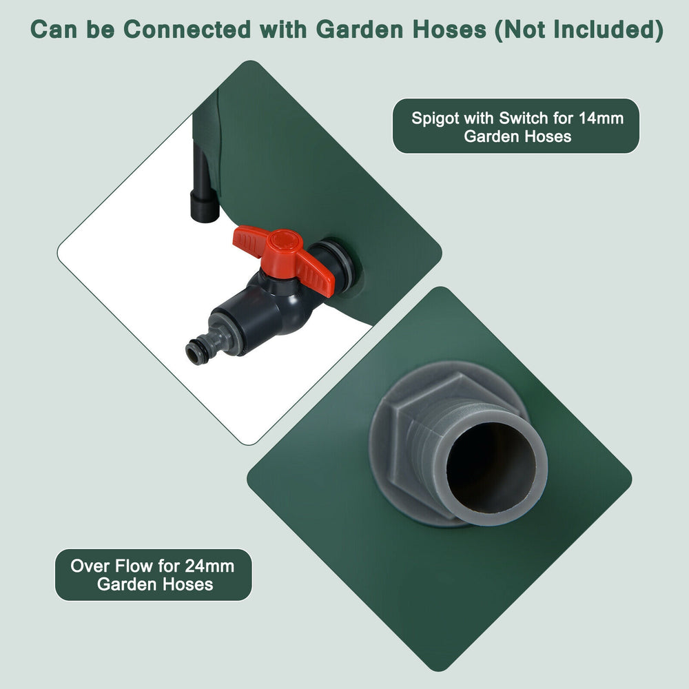 60 Gallon Portable Collapsible Rain Barrel Water Collector for Watering - Gallery View 10 of 10