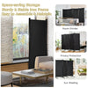 4-panel black room divider with sturdy steel frame, ideal for privacy and space separation in indoor or outdoor.