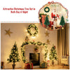 4-piece Christmas decoration set featuring pre-lit entrance trees, wreath, and garland for festive home decor.
