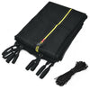 Replacement trampoline safety enclosure net made of durable PE material with double-head zipper for enhanced safety.