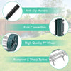 18-inch rolling lawn aerator with anti-slip handle, sharp spikes, and lightweight design for efficient lawn care.