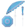 6.5 FT Beach Umbrella UPF 50+ with Sand Anchor for Garden Pool-Blue - Gallery View 1 of 1