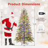 6.5 feet artificial Christmas tree with colorful LED lights, featuring 578 branch tips and a folding metal stand for.