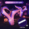 Giant 6.5 ft inflatable tentacles with bright built-in LED lights, perfect for Halloween decorations and outdoor.