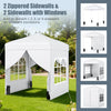 Pop up canopy tent with 4 sidewalls, including 2 zippered and 2 windowed, ideal for outdoor events and gatherings.