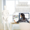 5.8 ft female mannequin with hands on waist, made of durable plastic and aluminum, ideal for showcasing fashionable.