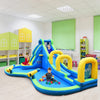 Multifunctional inflatable water bounce showcasing a slide and ball pit, perfect for 4 kids aged 4-12 years indoors.