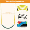 Swing seat replacement with foam-covered steel tubes and adjustable ropes, perfect for outdoor fun and comfort.