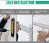 Adjustable wall-mounted closet rack system with height-adjustable mounting holes for easy installation and versatile.