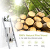 4-tier gray blanket ladder shelf made of natural pine wood, featuring non-slip surfaces, ideal for stylish storage.