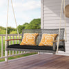 2-Person Patio Wicker Hanging Swing Chair-Black - Gallery View 1 of 10