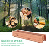 Wooden decorative raised garden bed made of solid fir wood, ideal for indoor and outdoor use, featuring drainage holes.