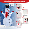 6-foot lighted snowman with top hat and red scarf, featuring 200 LED lights, perfect for indoor and outdoor holiday.