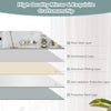 Frameless full-length mirror with aluminum plating, 43 x 15 inches, ideal for bedroom or living room, mounts vertically.
