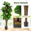 5-foot artificial fiddle leaf fig tree with 180 lifelike leaves and sturdy cement-filled pot for indoor or outdoor.