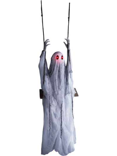 Costway 6.6' Halloween Animated Swing Ghost Light-Up Eyes 22729973 New