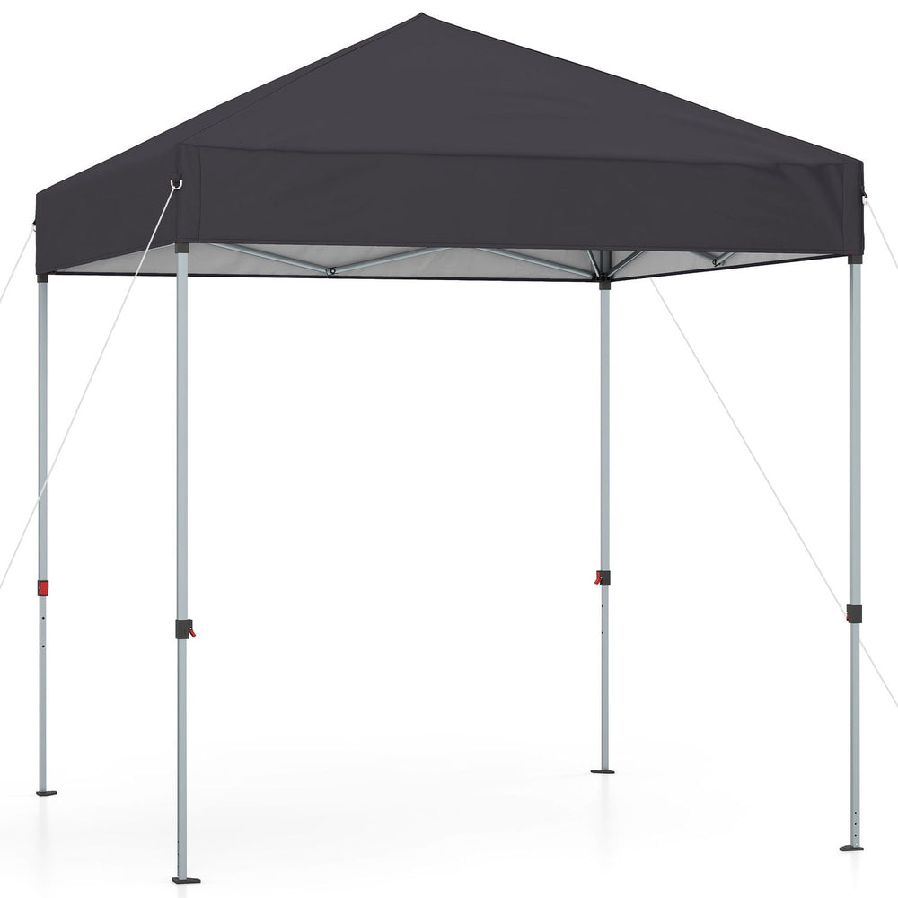 6.6 x 6.6 Feet Outdoor Pop-up Canopy Tent with UPF 50+ Sun Protection-Dark gray - Gallery View 1 of 3