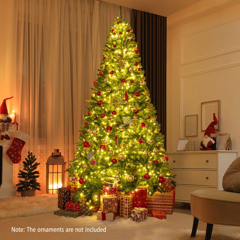 6/7/8 FT Pre-Lit Artificial Christmas Tree with Remote Control and LED Lights-8ft - Gallery View 1 of 13