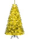Pre-lit 6/7/8 FT artificial Christmas tree with 700/1200 LED lights and remote control for customizable holiday decor.
