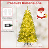 6ft pre-lit artificial Christmas tree with 1200 LED lights, remote control, and sturdy metal base for festive decor.