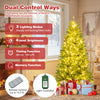 Pre-lit artificial Christmas tree with 700 LED lights, remote control, and 3 lighting modes for festive ambiance.