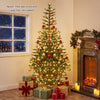 Pre-lit green fir Christmas tree with 1665 branch tips and 330 LED lights, perfect for festive holiday decor.