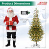 Detailed dimensions of the 6/7/8 ft pre-lit fir Christmas tree, featuring a cord length of 8.2 ft for flexible placement.