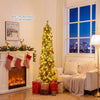 6/7/8 FT Pre-Lit Pencil Artificial Christmas Tree with 120/150/200 LED Warm White Lights and 8 Modes-S - Gallery View 1 of 10