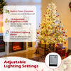 6-foot pre-lit artificial Christmas tree with snow flocking, 580 warm white LED lights, and 13 lighting modes for.