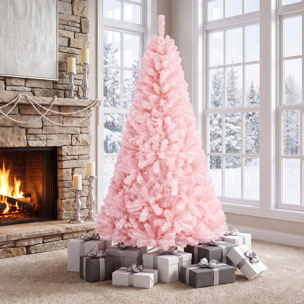 6/7 Feet Artificial Christmas Tree Hinged Full Fir Tree-6 Feet - Gallery View 1 of 10