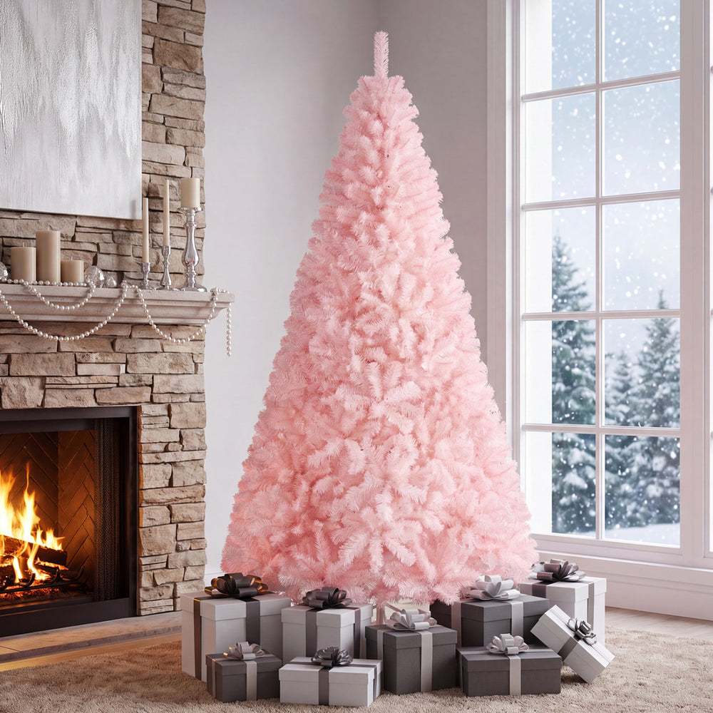 6/7 Feet Artificial Christmas Tree Hinged Full Fir Tree-7 ft - Gallery View 1 of 10
