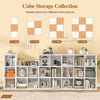 3/4/6/9-cube bookshelf in white with tool-free assembly, perfect for storing books and decor in any room.