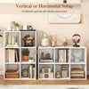 White 3/4/6/9-cube book shelf with tool-free assembly, perfect for storing books and decor in any room.