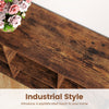 Rustic brown 6 cube bookcase with accent cubby shelf, showcasing industrial style for home decor.