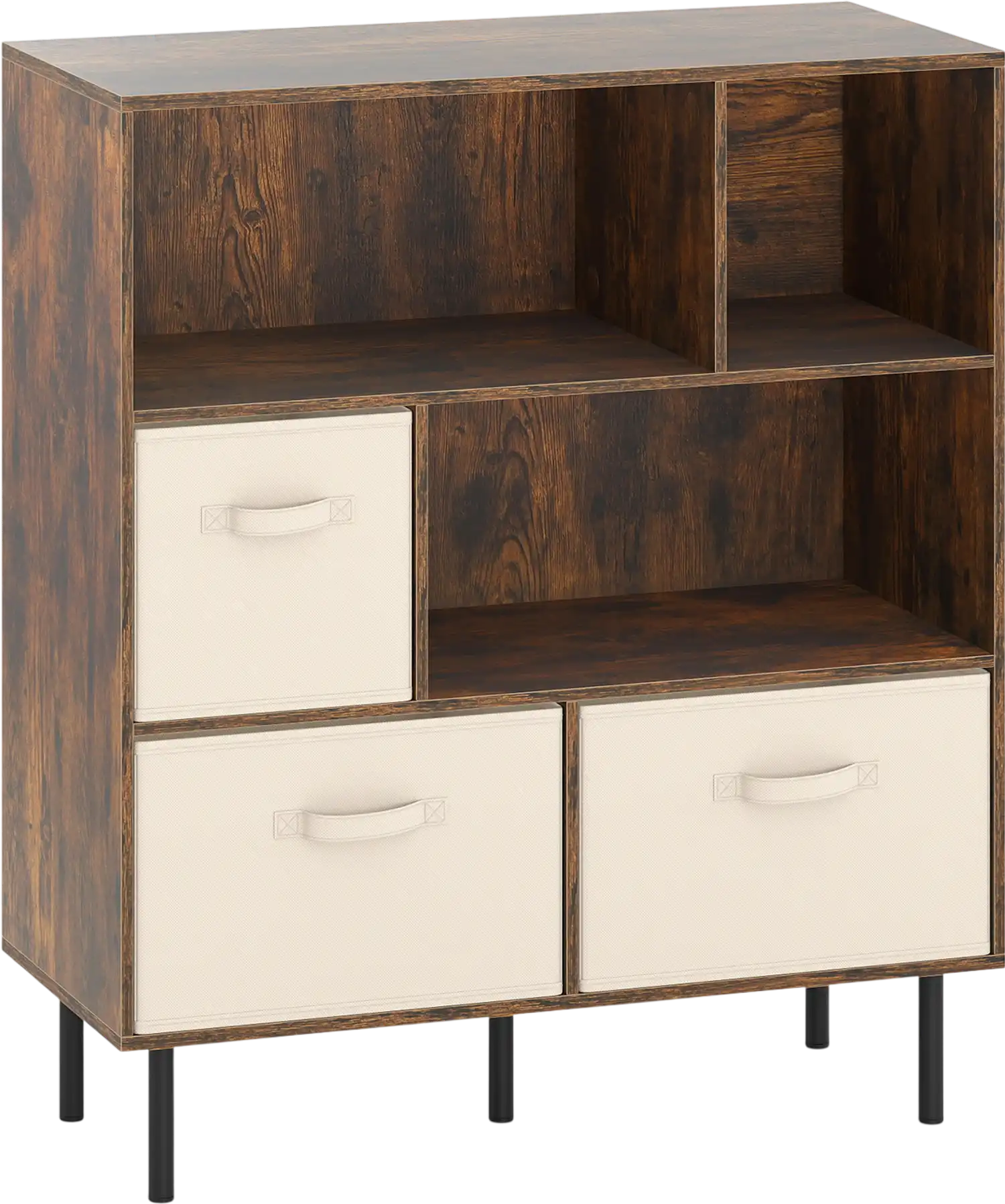 Costway 6-Cube Bookshelf w/ 3 Removable Folding Fabric Drawers 48151830 New