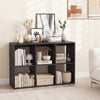 6 Cube Bookshelf with Back Guardrail for Living Room Bedroom-Black - Gallery View 1 of 9