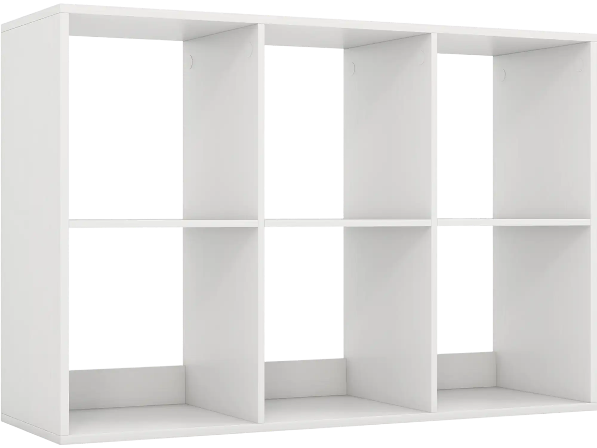 Costway 6 Cube Bookshelf Bookcase w/ Back Guardrail 931872456 New