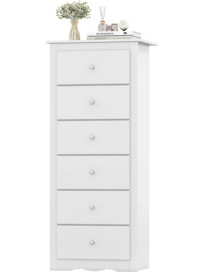 Costway 6 Drawer Chest Dresser Bedroom Storage Cabinet 04926573 New