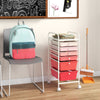 6 Drawers Rolling Storage Cart Organizer-Pink - Gallery View 1 of 10