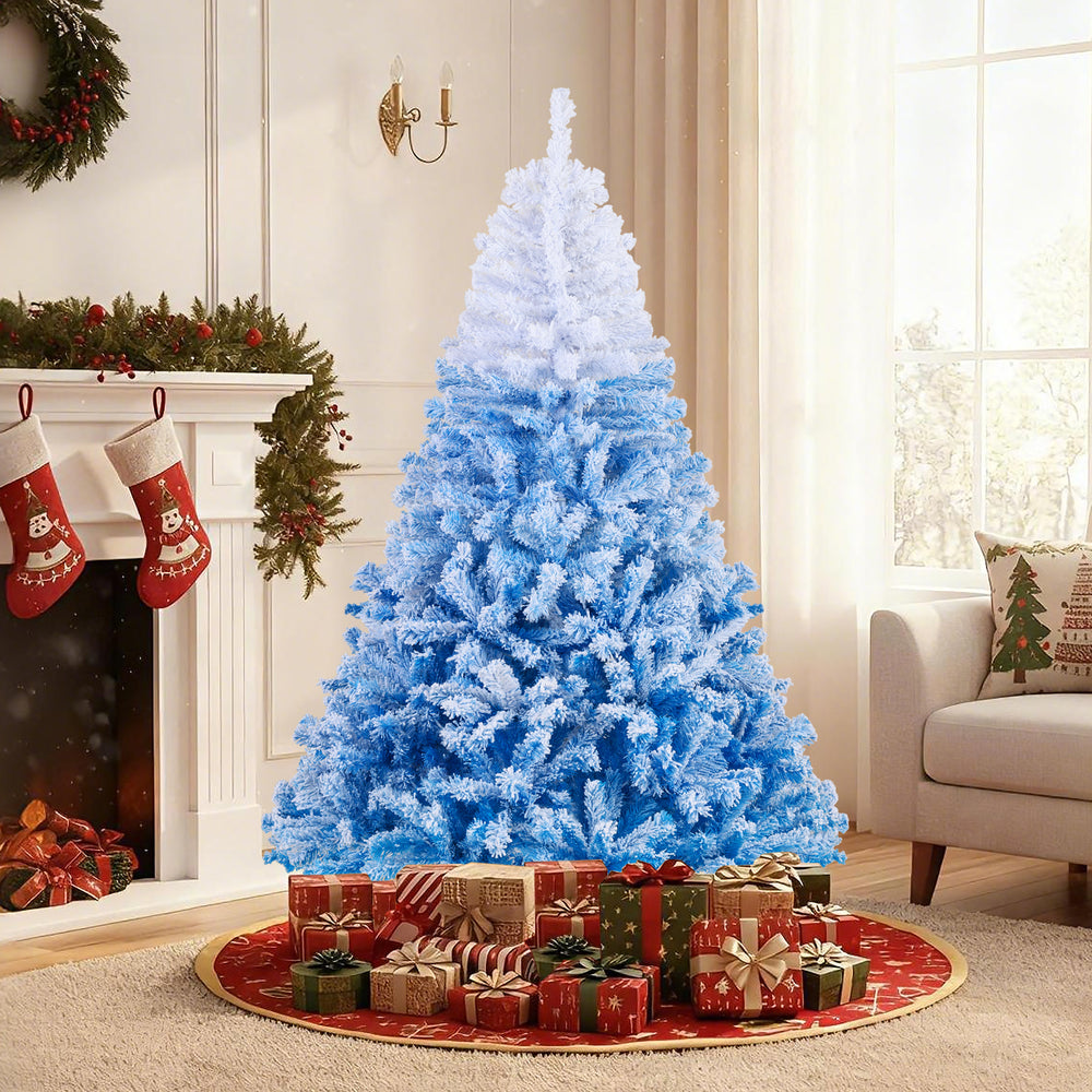 6 FT Artificial Christmas Tree with Warm White LED Lights and 8 Modes - Gallery View 1 of 10