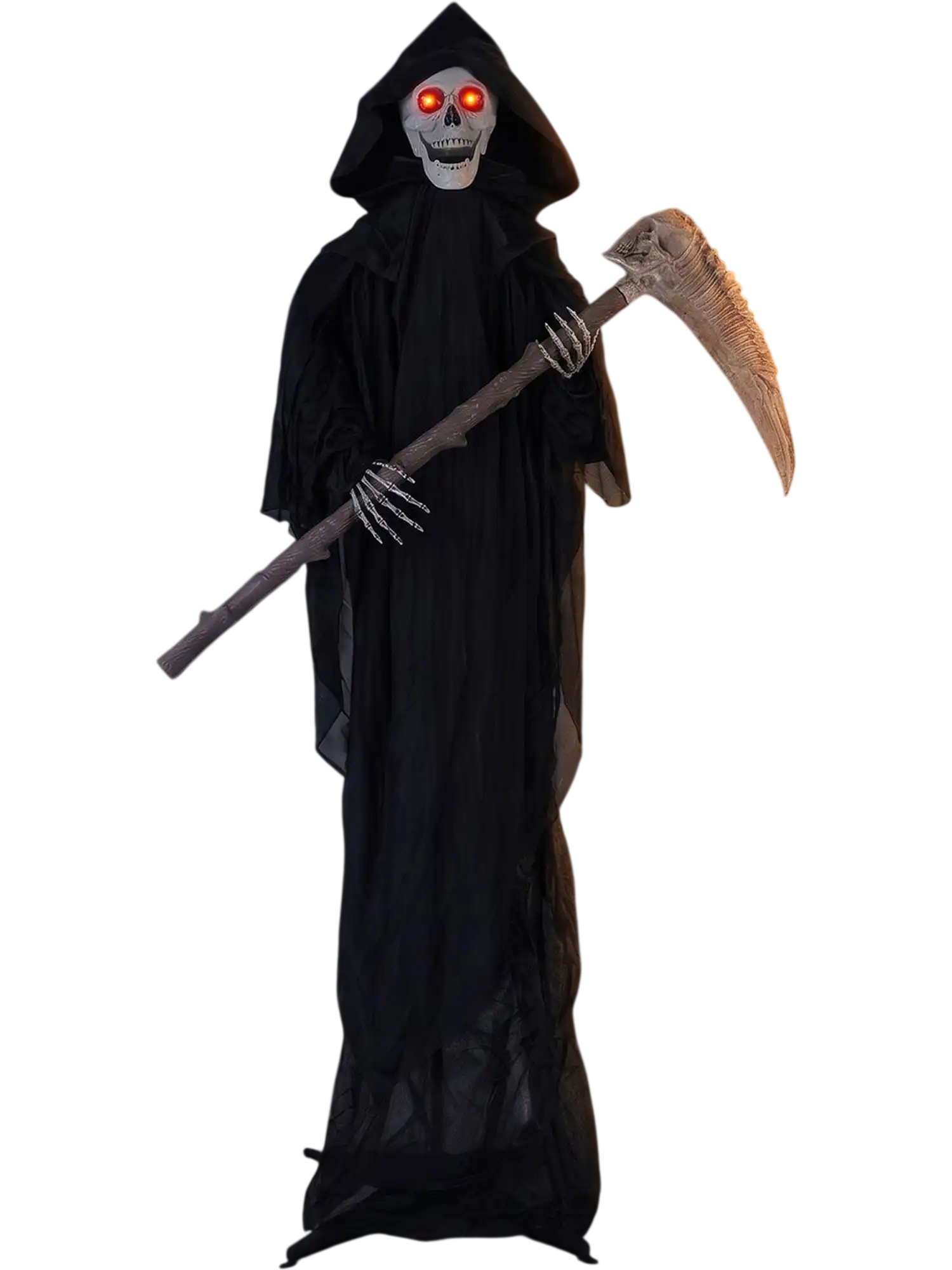 Costway 6' Lifelike Grim Reaper Halloween Decoration with Scythe Sound 95823592 New
