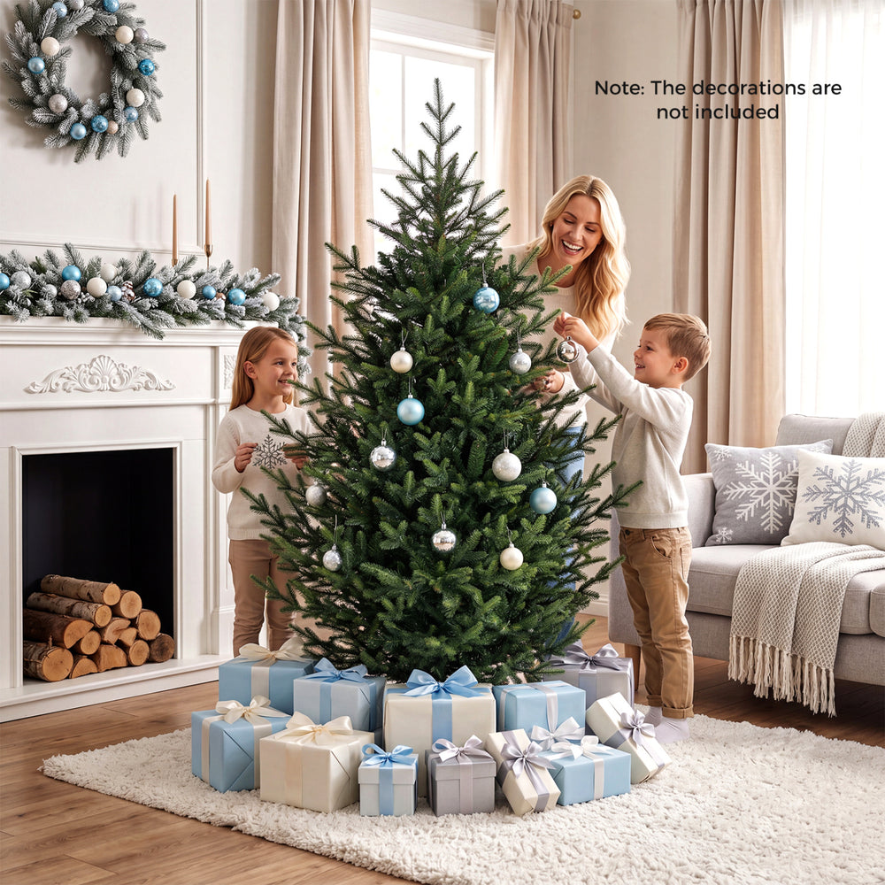 6 FT Pre-Lit Artificial Christmas Tree with 240 Warm White LED Lights - Gallery View 1 of 11