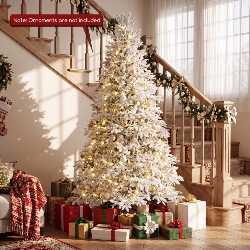 6 FT Pre-Lit Artificial Christmas Tree with Warm White and Multicolor LED Light - Gallery View 1 of 9