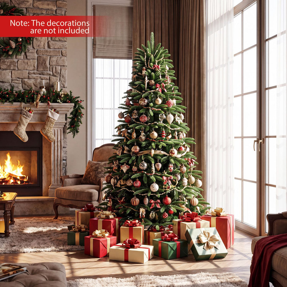 6 FT Pre-Lit Artificial Christmas Tree with 3 Gift Boxes and 780 Lush Branch Tips - Gallery View 1 of 10